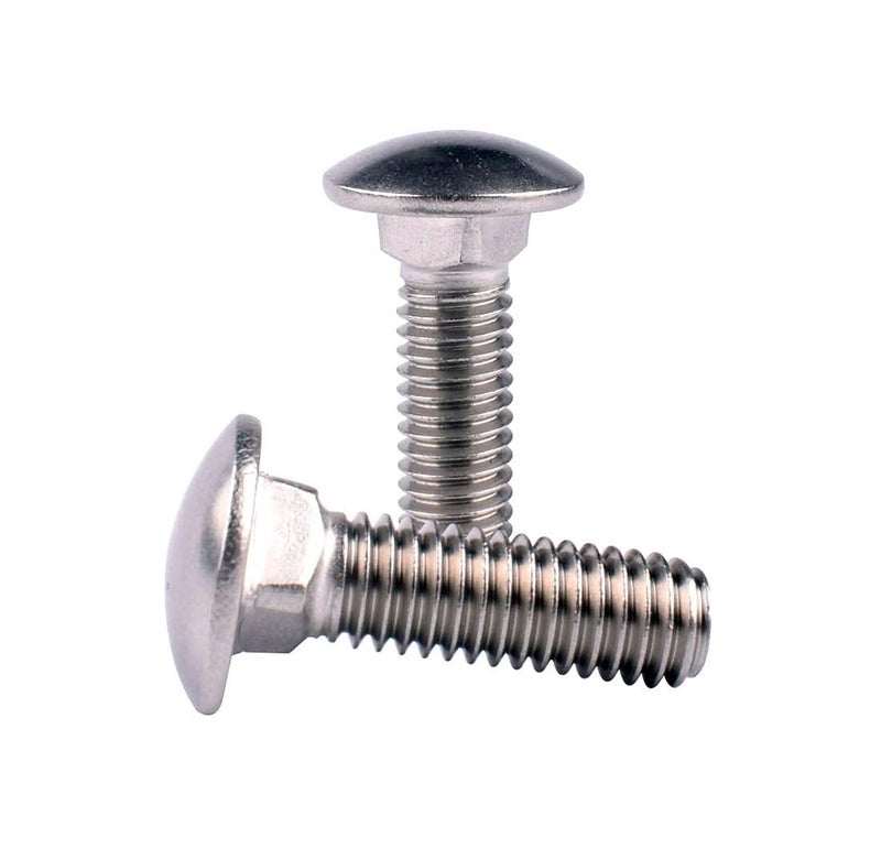 VAMUOEFL 3/8-16 x 2-1/2" Carriage Bolts Screws, 18-8 Stainless Steel 304, Round Head, Square Neck, UNC Fully Machine Coarse Threaded,10Pcs - Image 5
